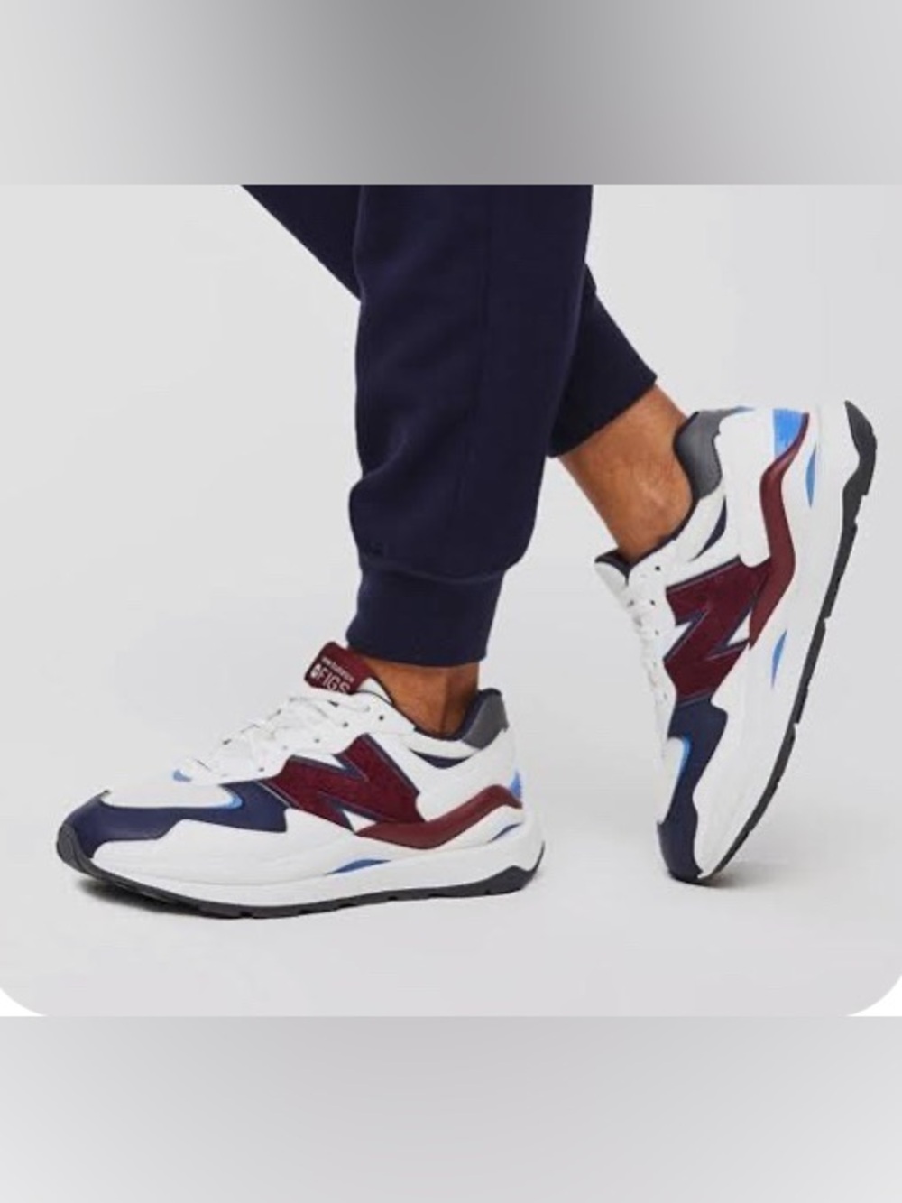 New Balance 5740 U5740FMB White Burgundy Navy Sneakers Men’s 7.5